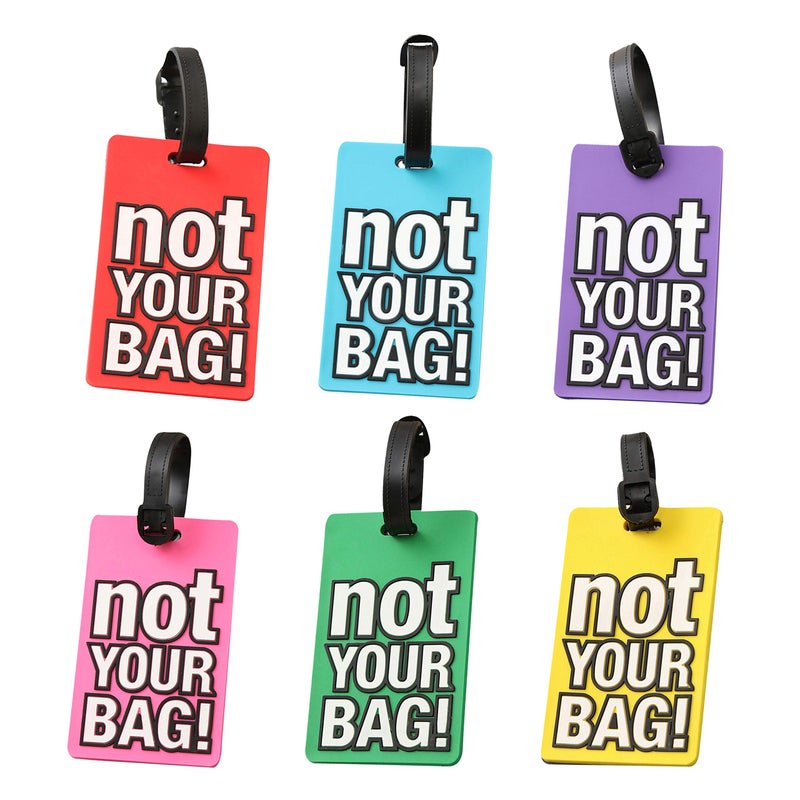 OVOV 6 Pack Luggage Tags Bright Colors Business Card Holder Suitcase Tags (NOT Your Bag) by OVOV - Image 1